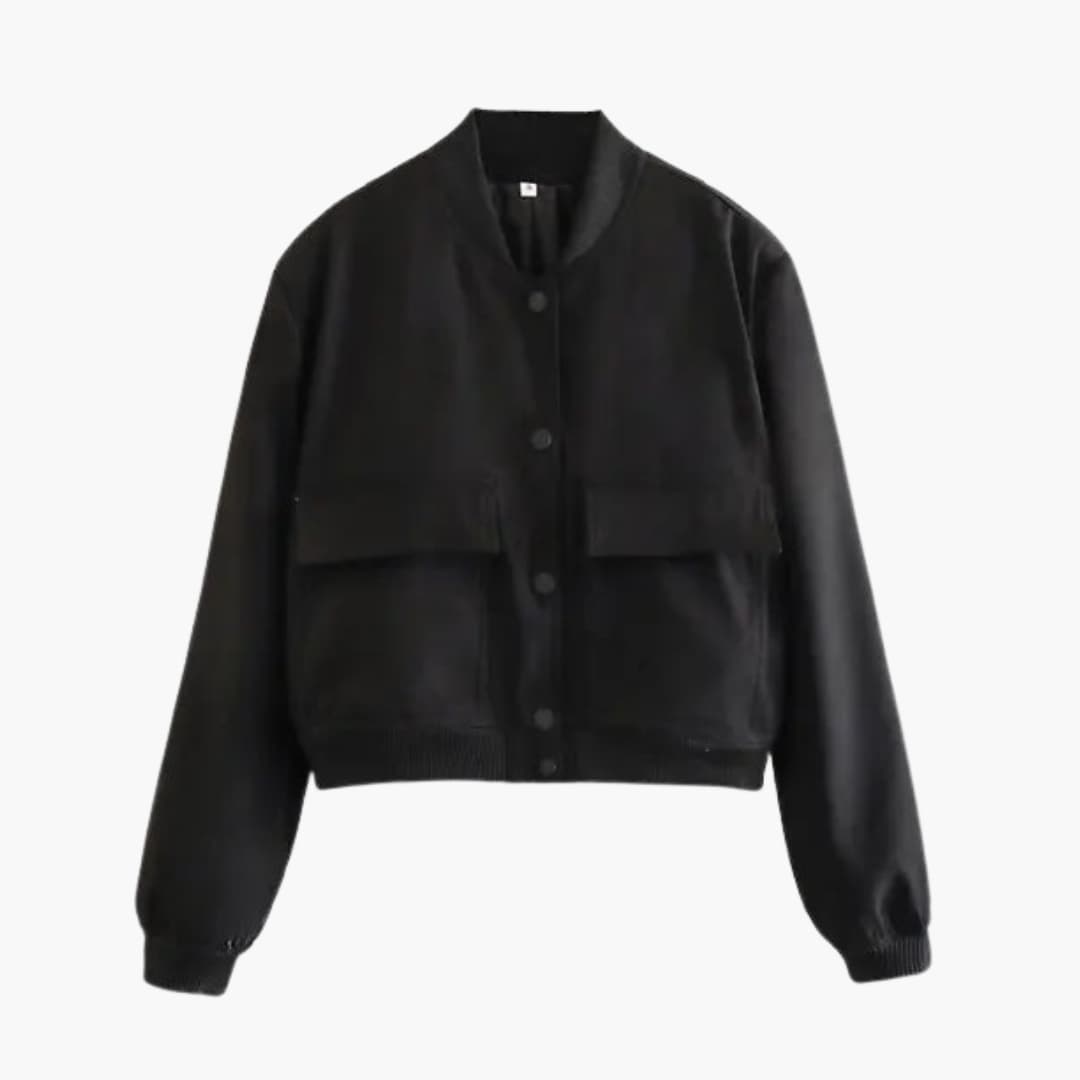 Women’s Bomber Jacket with Flap Pockets - Image 8