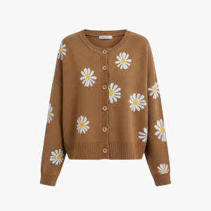 Women’s Cardigan with Floral Pattern