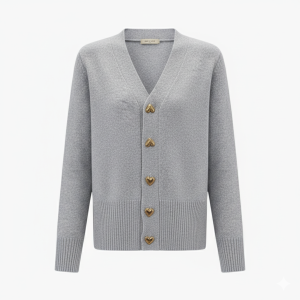 Women’s Cardigan with Heart Buttons
