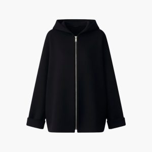 Women’s Hooded Jacket with Zipper and Pockets