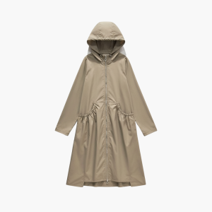 Women’s Hooded Trench Coat with Zipper