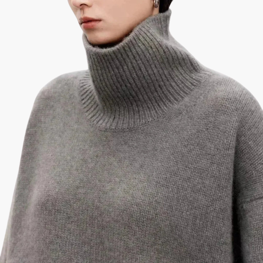 Women’s Oversized High-Neck Sweater - Image 3