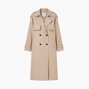 Women’s Trench Coat with Button Placket