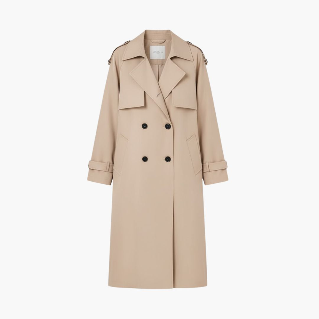 Women’s Trench Coat with Button Placket