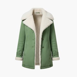 Women’s Winter Jacket with High Collar and Zipper