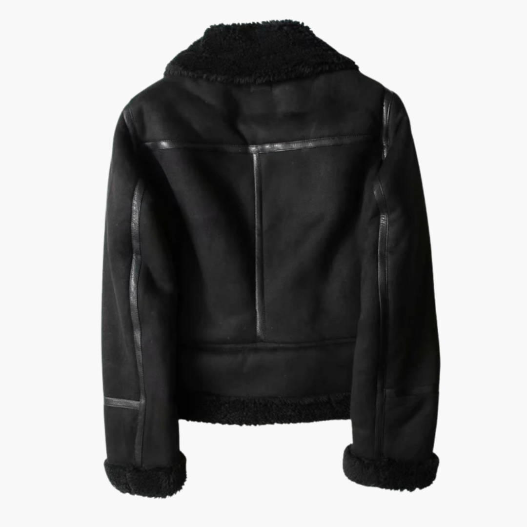 Women’s Zip Jacket with Plush Inner Layer and Adjustable Belt Hem - Image 8