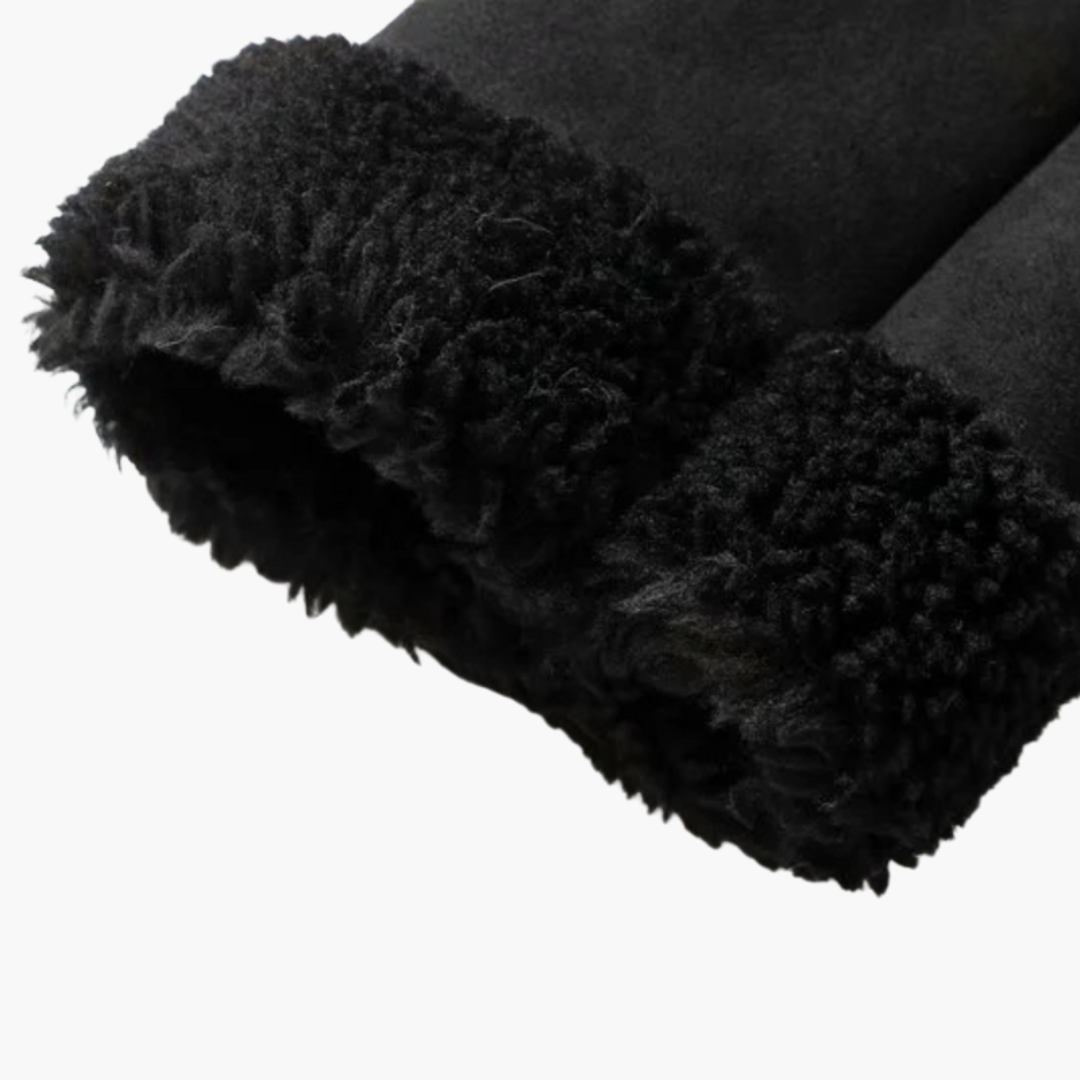 Women’s Zip Jacket with Plush Inner Layer and Adjustable Belt Hem - Image 10