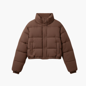 Women’s Short Jacket with Hood and Front Zipper